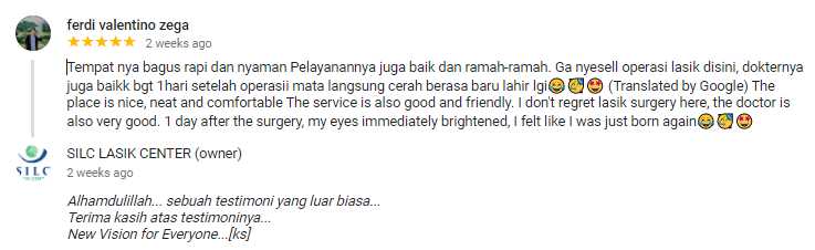 Ferdi : 1 hari setelah operasi mata langsung cerah berasa baru lahir